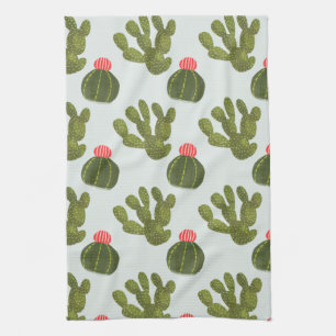 Llamarama-samling Cute Cactus Mönster Kökshandduk