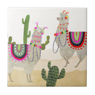 Llamarama-samling  Cute Lllamas Kakelplatta