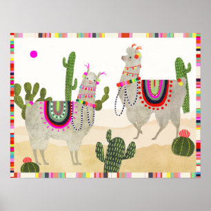 Llamarama-samling Cute Lllamas Poster