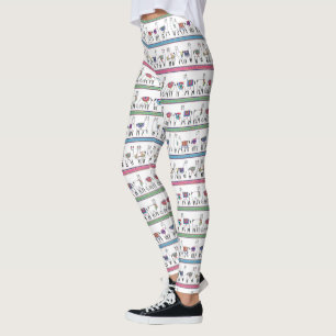 Llamarandmönster Leggings