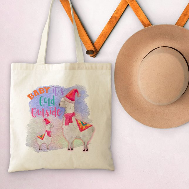 Llamas - Baby, det är Kallet utanför - Jul i gryni Tygkasse (Skapare uppladdad)