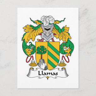 Llamas familjevapen vykort