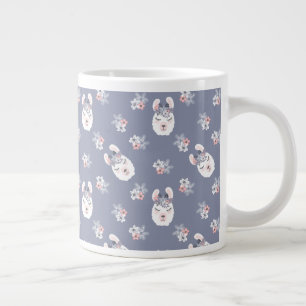 Llamas & Flowers Mönster Jumbo Mugg