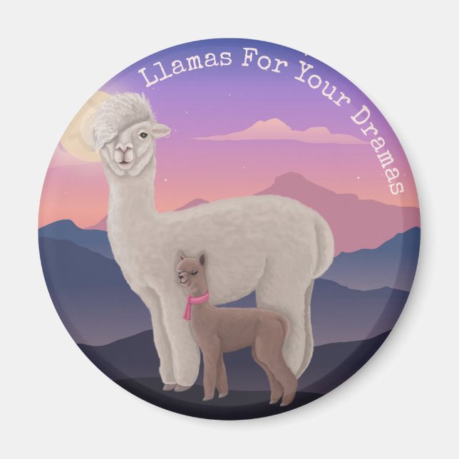 Llamas för dina dramatiker magnet (Framsidan)