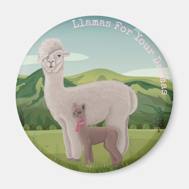 Llamas för dina dramatiker magnet (Framsidan)