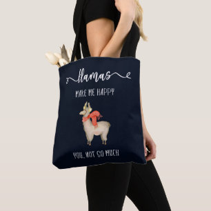Llamas gör mig lycklig dig det inte så mycket tygkasse