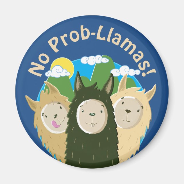 Llamas har inga prob-Llamas Magnet (Framsidan)