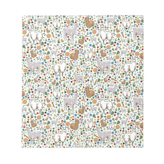 Llamas i Grönt Anteckningsblock (Framsida)