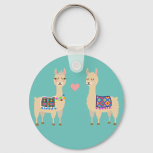Llamas i Kärlek Nyckelring