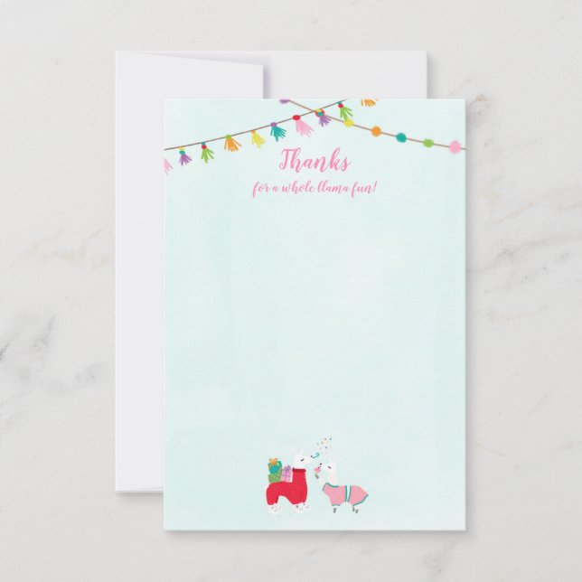 Llamas i Pajamas Slumber Party Tack Kort (Framsida)