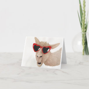 Llamas i skuggor: 4" x 5,6"-kort i februari helgkort