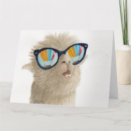 Llamas i skuggor: Augusti Greeting Cards 8,5"x11" Tack Kort