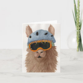 Llamas i skuggor: Janugetkort 4" x 5,6" Helgkort