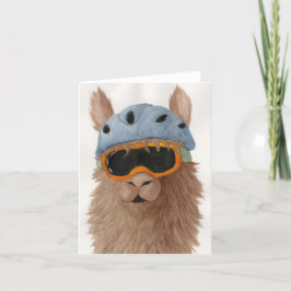 Llamas i skuggor: Janugetkort 4" x 5,6" Helgkort