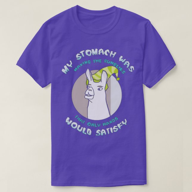 Llamas med Hats Min stomach Skapar. T Shirt (Design framsida)