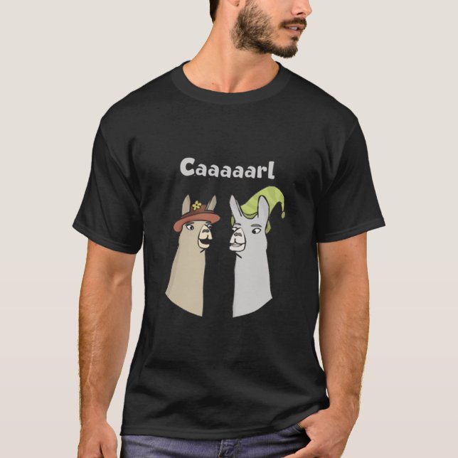 Llamas med hattämnen t shirt (Framsida)