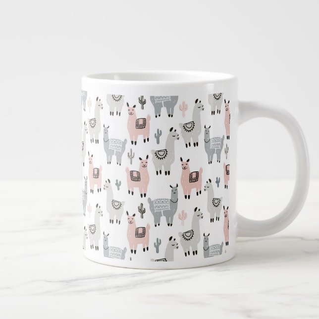 Llamas Mönster Jumbo Mugg (Höger)
