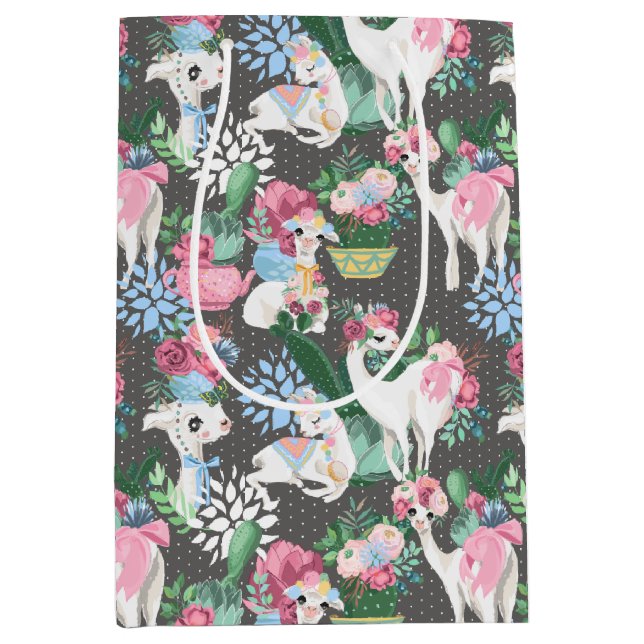 Llamas och Flowers Gift Bag (Framsidan)