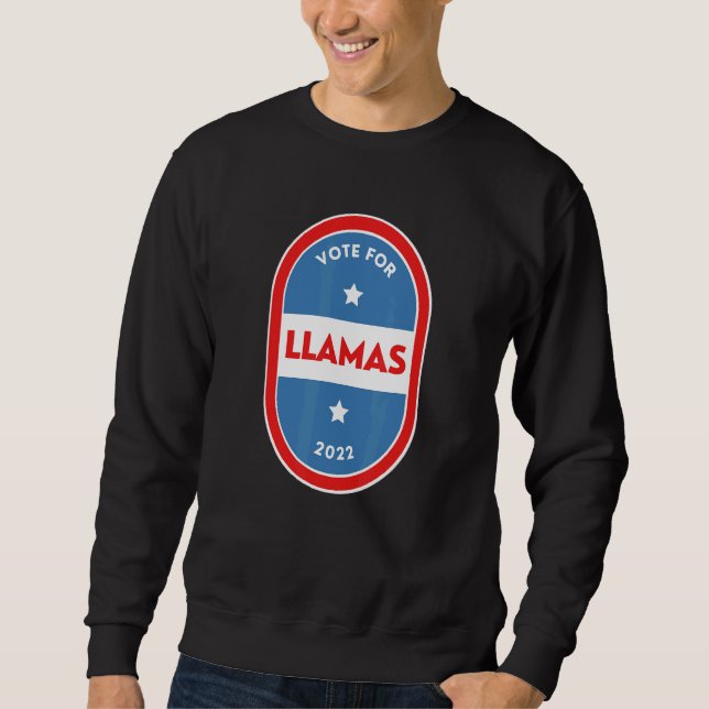 Llamas politiska val Animals Parody 2022 Lång Ärmad Tröja (Framsida)