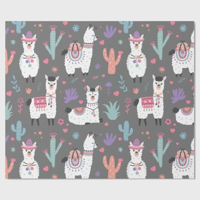 Llamas Presentpapper (Platt)