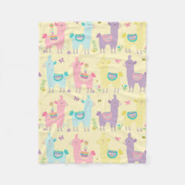 Llamas Rosa, Gult Lila Cute Adult Fleecefilt