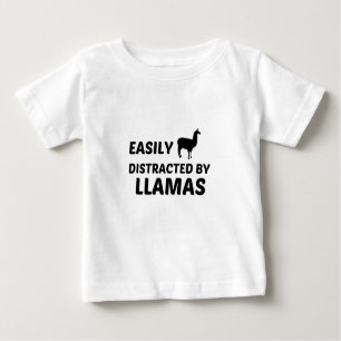 LLAMAS SOM LÄTT DISTRAKTERATS T SHIRT