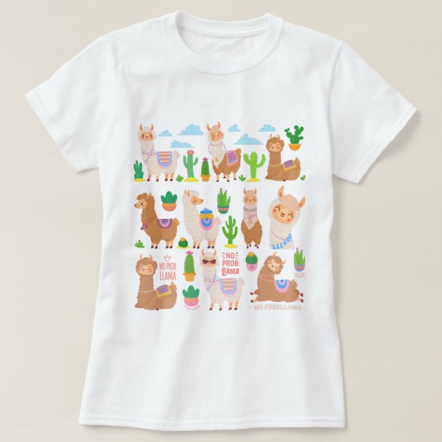 Llamas T Shirt (Design framsida)