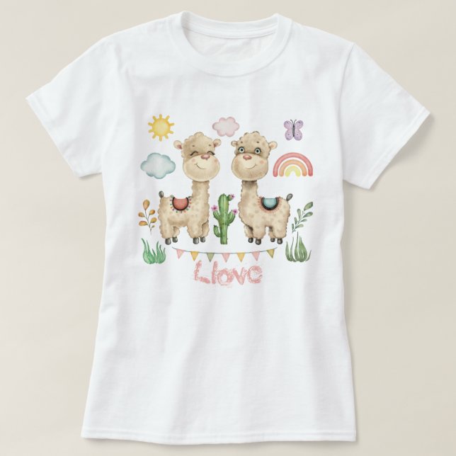 Llamas T-Shirt (Design framsida)