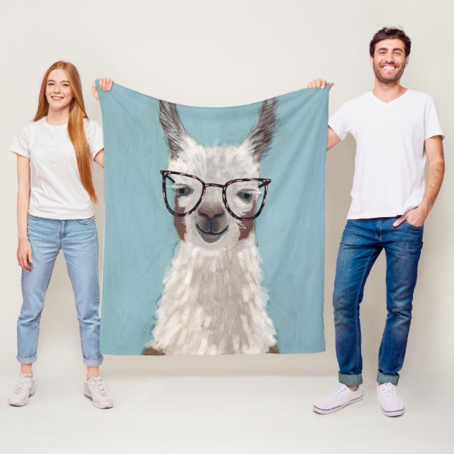 Llamaspecifikat - Oversifierade glasögon Fleecefilt (På plats)