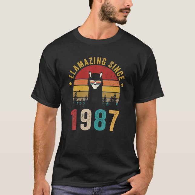 Llamasslungar sedan 1987 t shirt (Framsida)