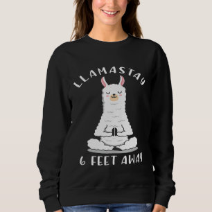 Llamastay 6 Feet Away Social Avstånd Llama Yo T Shirt