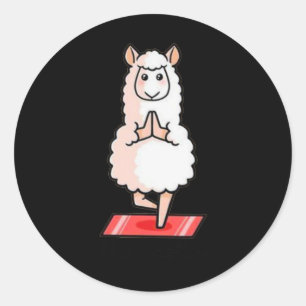 Llamaste Llama Alpaca Yoga Övning Fitness Gym Wo Runt Klistermärke