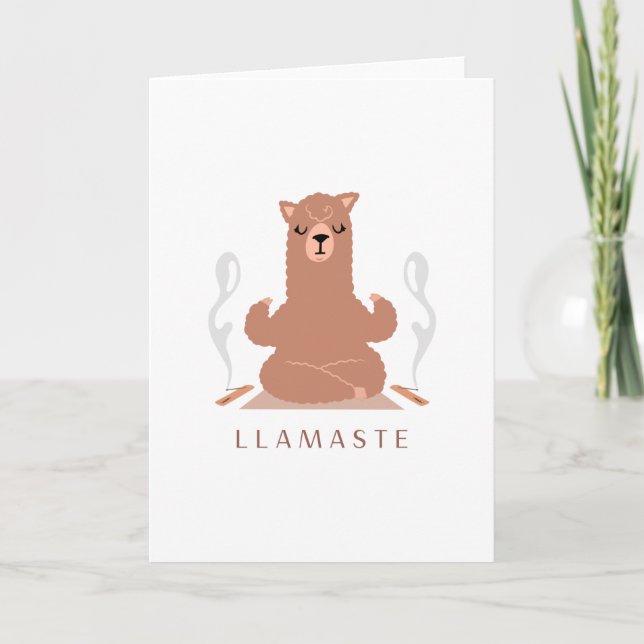 Llamaste - Llama Meditation Design Kort (Framsida)