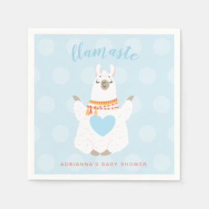 Llamaste Llama Yoga Baby Shower Pappersduk Pappersservett