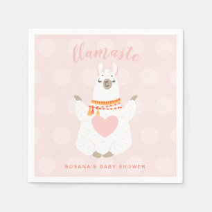 Llamaste Llama Yoga Baby Shower Pappersduk Pappersservett