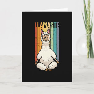 Llamaste Namaste Yoga Cute Llama Alpaca Kort