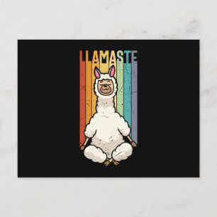 Llamaste Namaste Yoga Cute Llama Alpaca Vykort