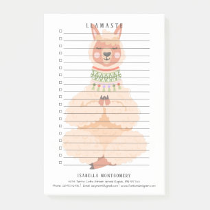 Llamaste   Rolig Llama Personlig Post-it Block