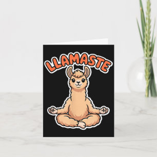 Llamaste Rolig Mediterande Lama Söt Yoga Djur D Kort