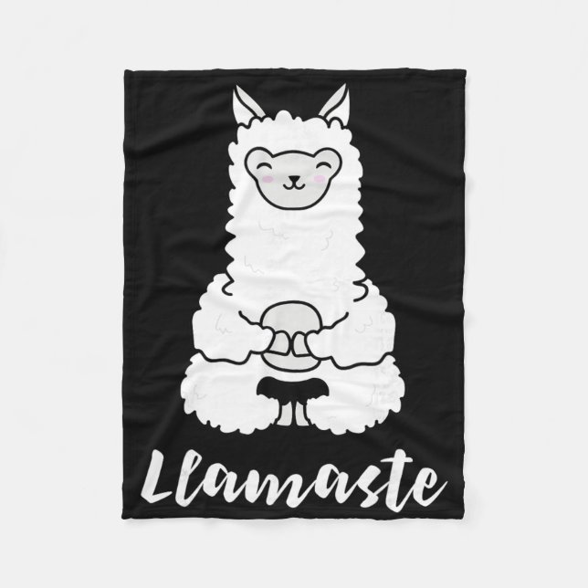 Llamaste - Söt Yogaförsäljare Present, Bedårande L Fleecefilt (Framsidan)