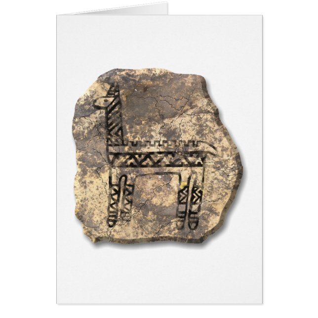 Llamastensten Hälsningskort (Framsidan)