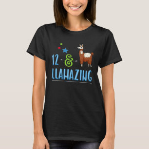 Llamazing Llama 12:e Birthday T Shirt