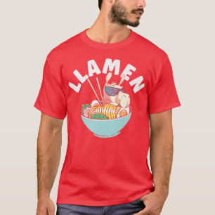 Llamen Japansk anime Lama Kopp av Noodle Ramen 816 T Shirt