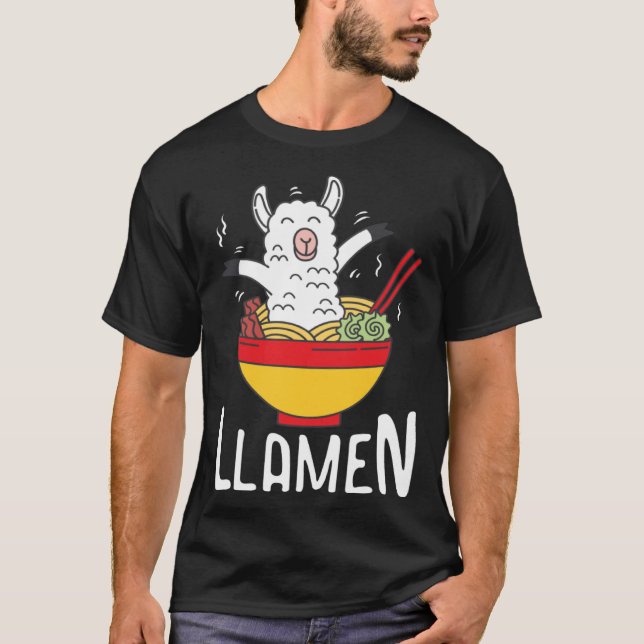 Llamen Llama Superskoj Ord T Shirt (Framsida)