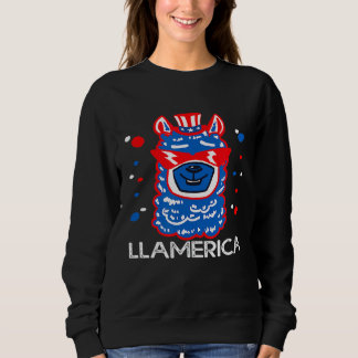 Llamerica 4:e juli American Patriotic Llama T Shirt