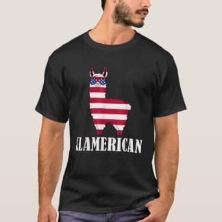 Llamerican Llama 4:e juli USA Llama America T Shirt