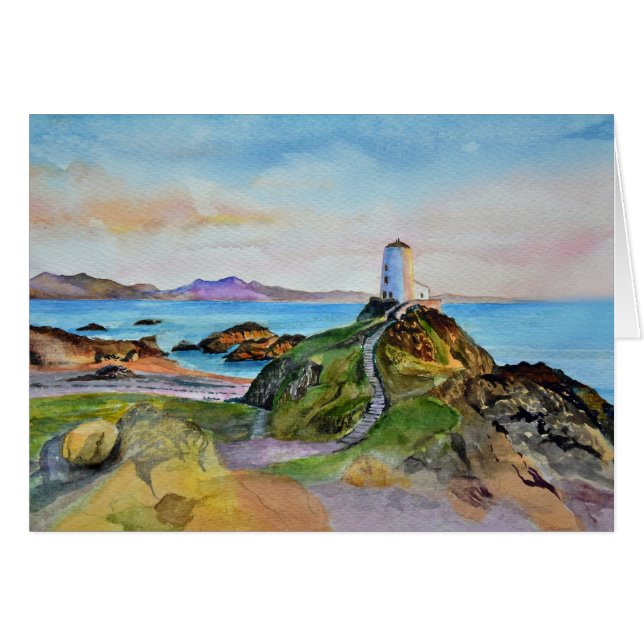 "Llanddwyn öfyr," Anglesey Hälsningskort (Framsidan Horizontal)