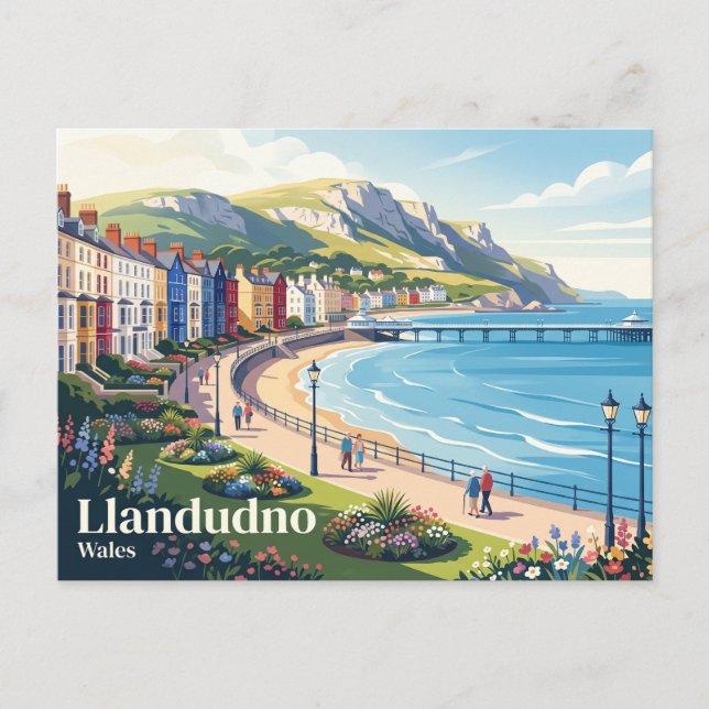 Llandudno Wales Vykort (Framsida)