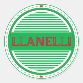 Llanelli Stadsstolthet Emblem – Walisisk Identitet Runt Klistermärke