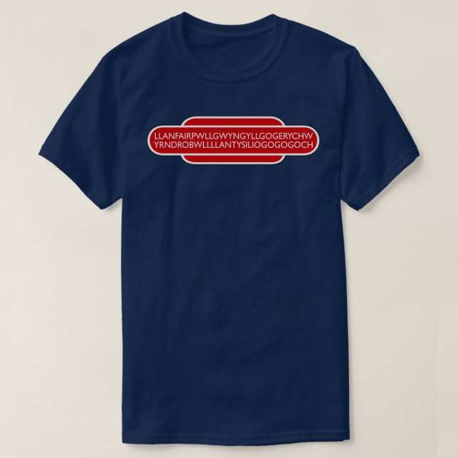 Llanfairpwllgwyngyllgogerychwyrndrobwllllantysilio T Shirt (Design framsida)